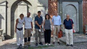I partecipanti al sopralluogo al Mausoleo