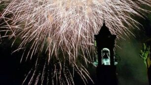 Estate 2019: fuochi d’artificio sopra il campanile per la festa patronale di Macherio