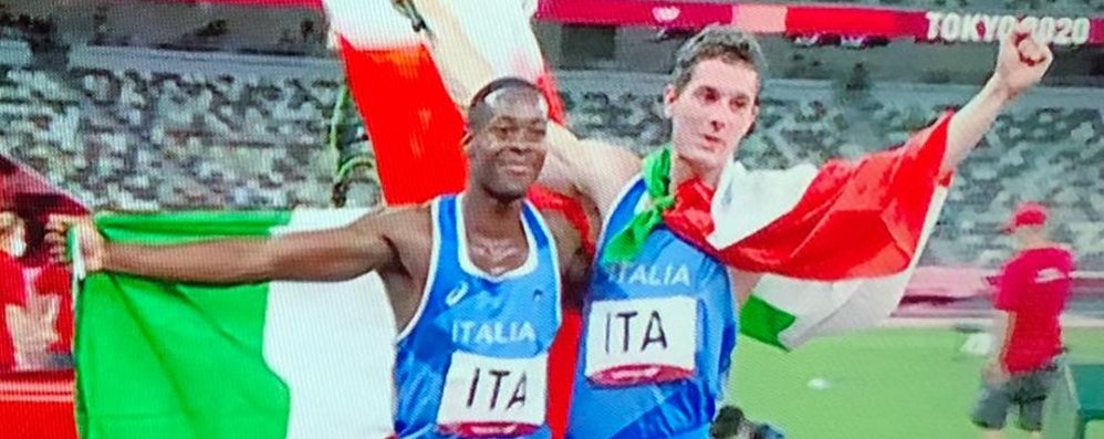 Filippo Tortu festeggia