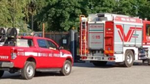 I mezzi dei vigili del fuoco partiti per la Calabria