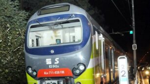 Treno di passaggio a Seveso