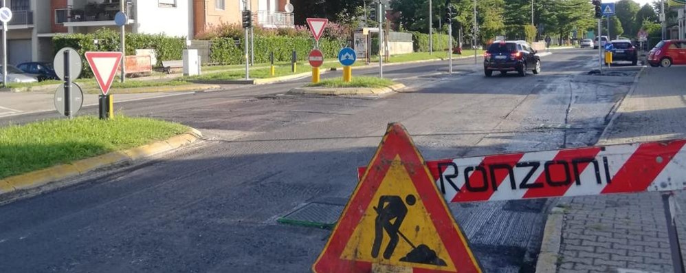 L’asfaltatura di via Da Vinci