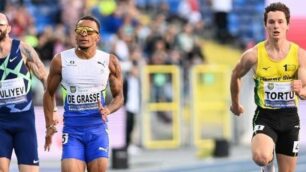 Filippo Tortu impegnato in pista