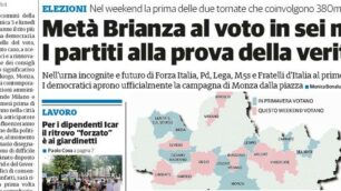 prima pagina il Cittadino 30 settembre 2021