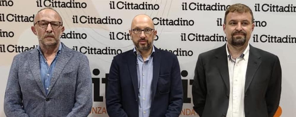 Faccia a faccia 2021 Vedano al Lambro Marco Merlini e Pietro Rossi con Roberto Magnani (il Cittadino)