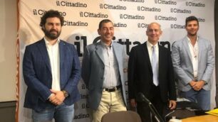 Vimercate Faccia a faccia: Cereda, Sartini, Sala e il direttore del Cittadino Puglisi che ha moderato l’incontro