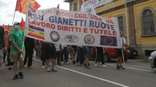 Corteo dei  lavoratori Gianetti