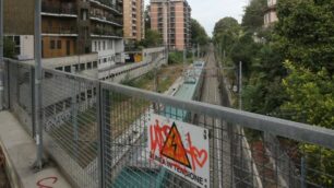 La ferrovia nel tratto di via San Gottardo a Monza