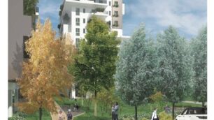 Un’altra prospettiva sugli edifici da realizzare
