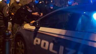 Polizia in centro città