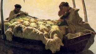 Particolare di “Ave  Maria a trasbordo” di Giovanni Segantini