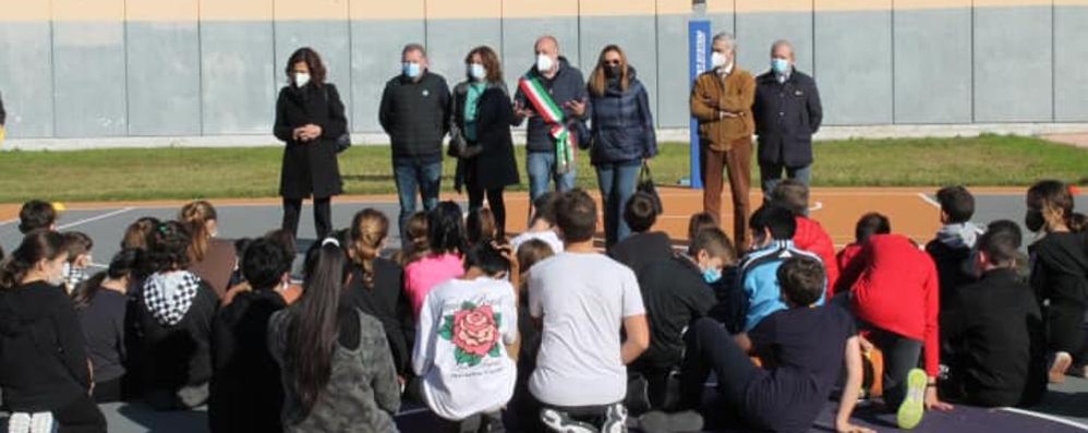 Burago inaugurazione campo multisport scuole