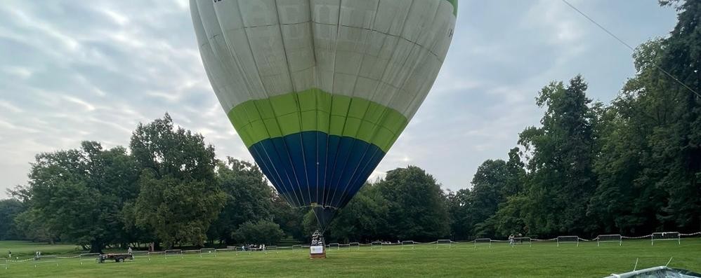 La mongolfiera in Villa reale