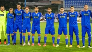 La squadra scesa in campo (foto Alessio Morgese-pagina di Facebook Seregno)