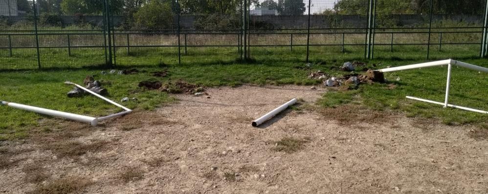 Il campo da calcio via Valosa di sotto