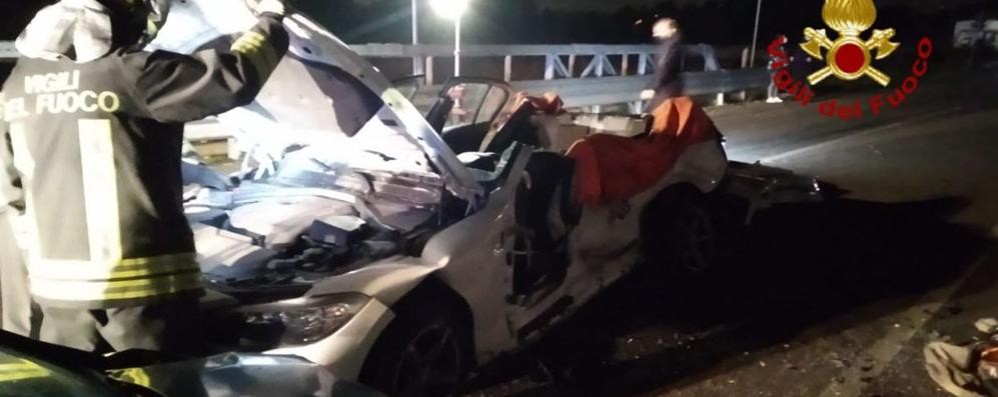 Incidente Caponago 31 ottobre - foto Vigili del fuoco