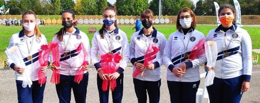 Arco le atlete junior e senior Bosco delle Querce a Verdello