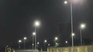 Luci a led in un parcheggio di Lissone
