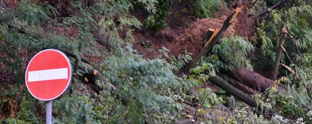 Lentate sul Seveso chiusura viale Brianza precauzionale per maltempo