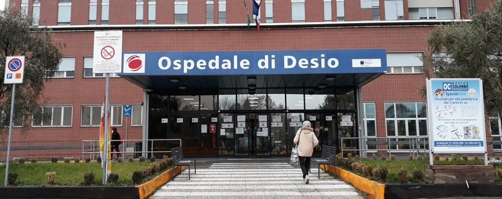 L’ingresso dell’ospedale di Desio