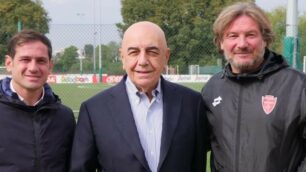 Da sinistra: Filippo Antonelli, Adriano Galliani, Giovanni Stroppa