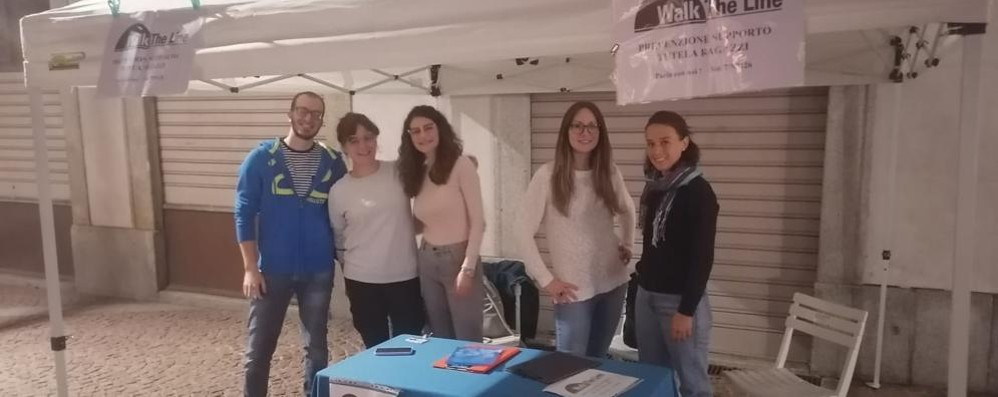 Il gazebo di "walk the line" che era posizionato in piazza della Concordia lo scorso agosto