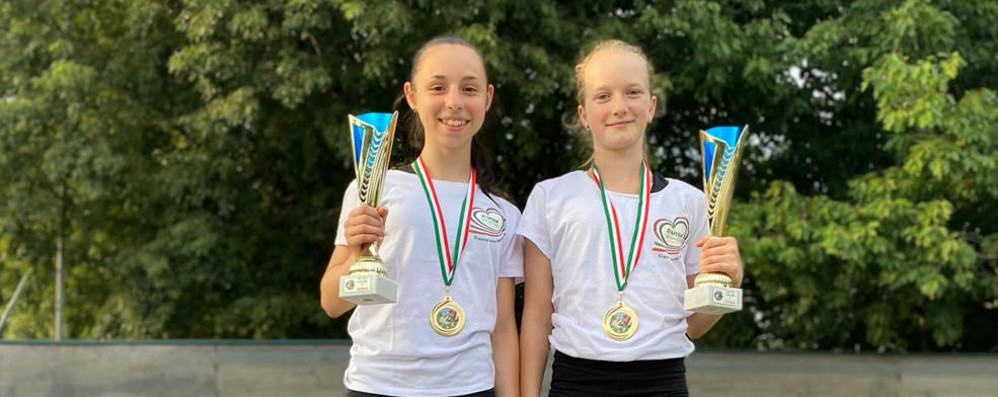 web pattinaggio skating sovico le atlete astrid Frigerio e Federica barni campionesse italiane