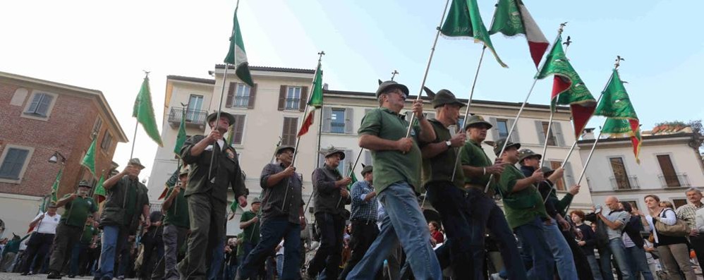 Gli alpini al raduno di Monza di qualche anno fa