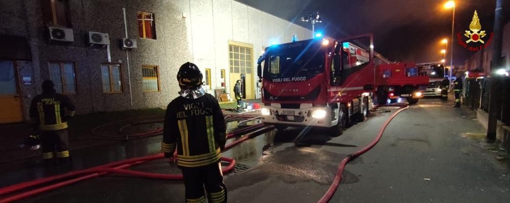 I vigili del fuoco a Villasanta
