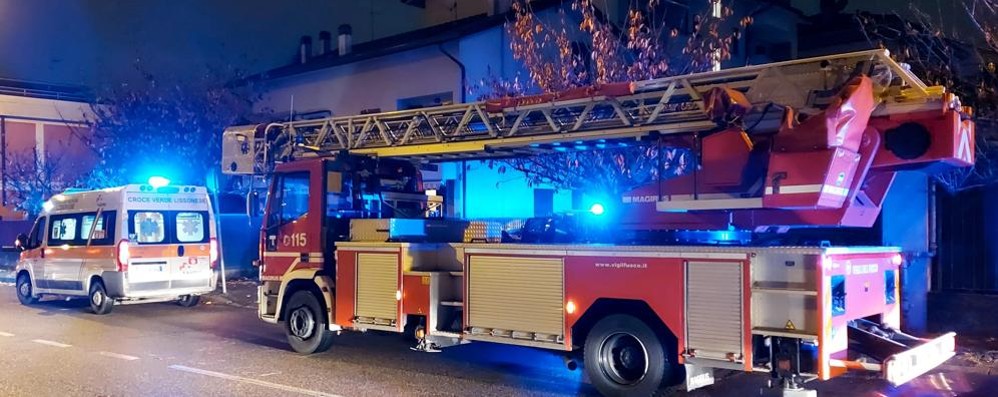 Intervento Lissone allarme incendio zona via Cattaneo