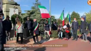 Besana in Brianza, inaugurato il parco dedicato al Milite ignoto: cerimonia e discorsi