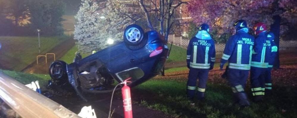 Incidente Novedratese domenica 14 novembre - foto Vigili del fuoco