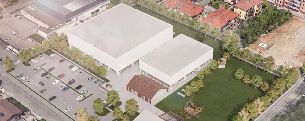 Il progetto del Padel center che dovrebbe sorgere a Carate Brianza