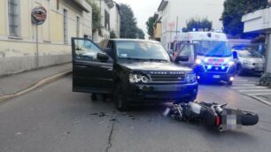 Incidente Seregno in via Rossini lunedì 8 novembre - foto Polizia locale