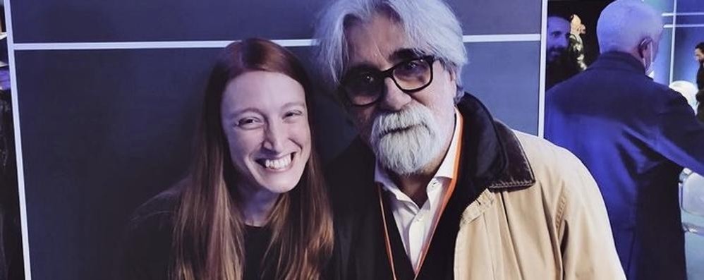 Susanna Ronchi di Brugherio ad Area Sanremo col maestro Peppe Vessicchio - foto da Instagram