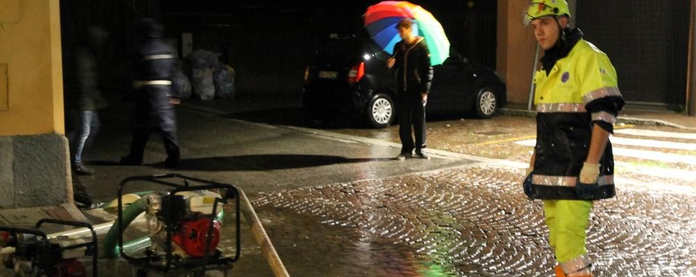 Protezione civile in azione a Triuggio