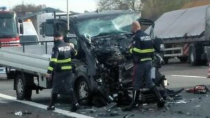 Agrate incidente A4 Tir camion