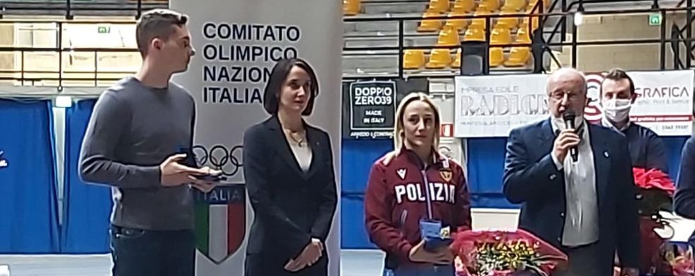 La premiazione di Martina  Maggio e Filippo Tortu