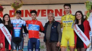 Ciclismo Coppa d'inverno Belletta sul podio (in giallo)