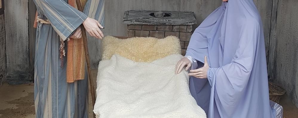 Il presepe preso di mira col furto di Gesù bambino foto da facebook