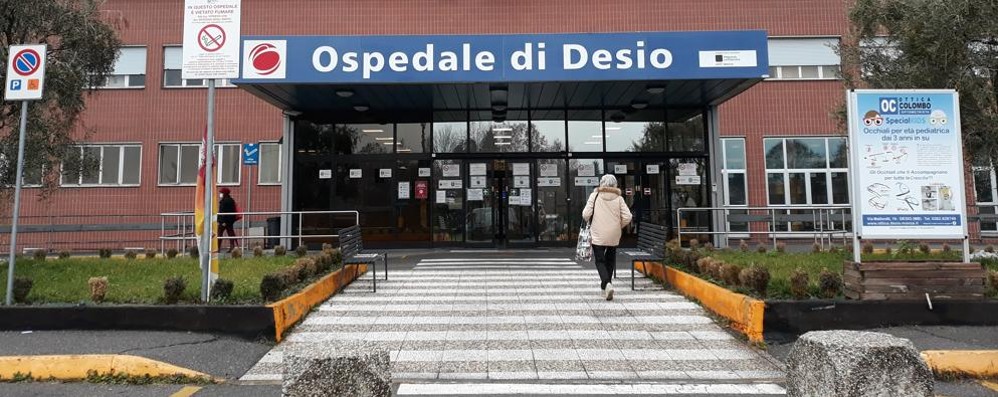 L’ingresso dell’ospedale di Desio