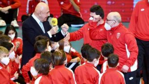 Calcio festa giovanili Ac Monza con Adriano Galliani