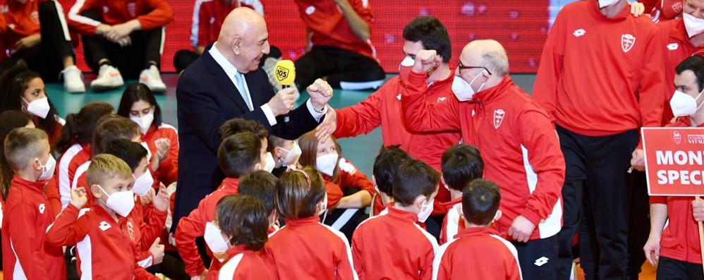 Calcio festa giovanili Ac Monza con Adriano Galliani