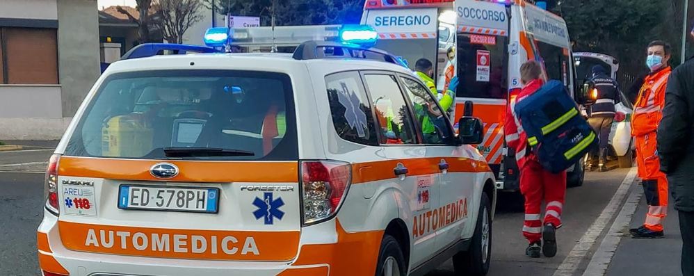 Incidente via Cavena a Giussano