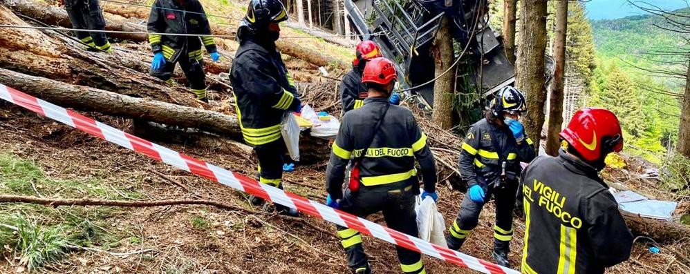 Incidente funivia Mottarone - foto Vigili del fuoco