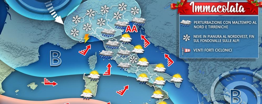 Meteo 8 dicembre 2021