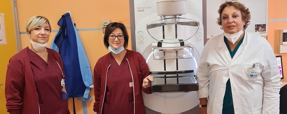Ospedale Seregno Ester Sartirana e equipe mammografia reparto Radiologia