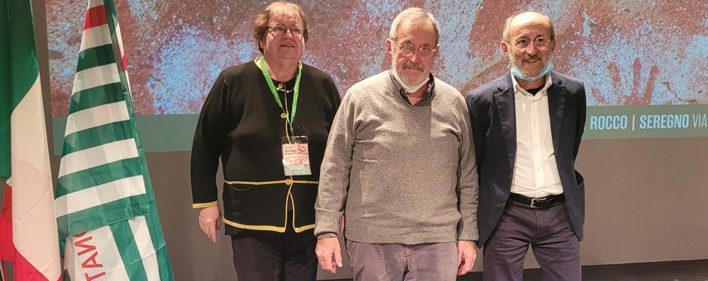 Rieletta la segreteria uscente con Giorgio Galbusera,segretario generale e Rosa Maria Redaelli e Beppe Saronni componenti