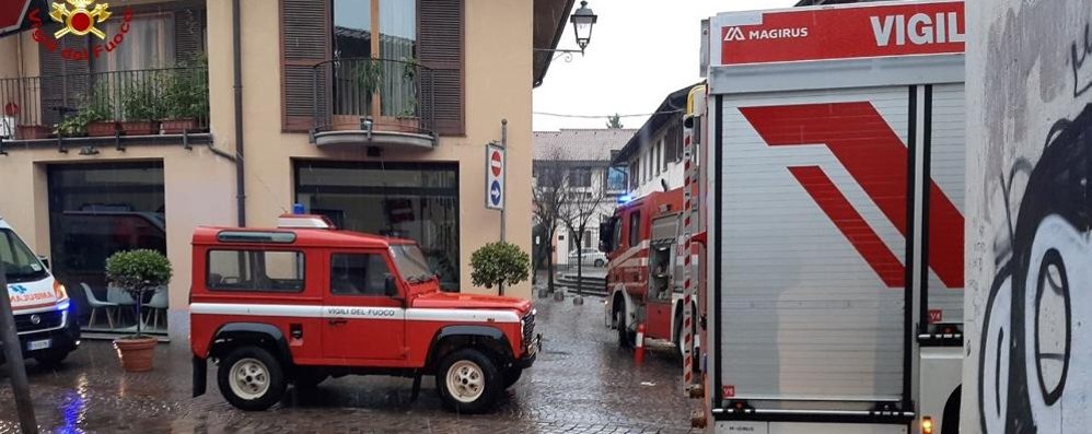 I vigili del fuoco a Vimercate