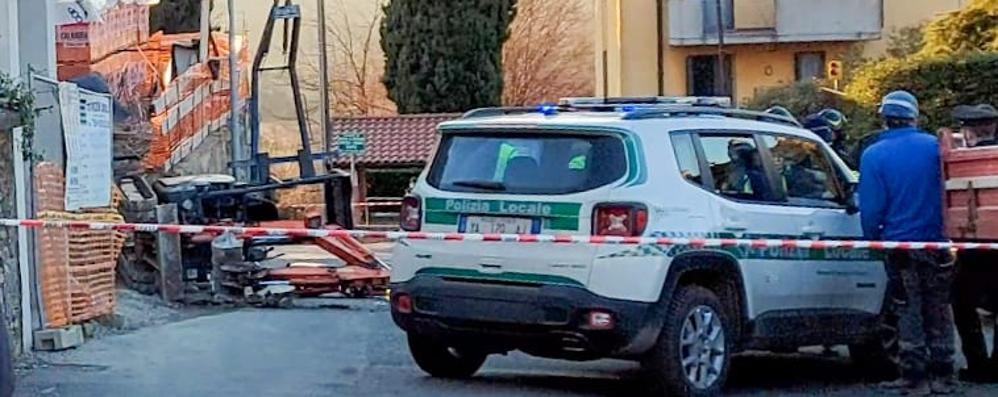 Besana, il luogo dell’incidente mortale  sul lavoro